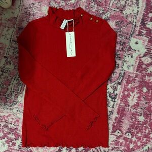 Janie and Jack Red Ruffle Long Sleeve Top